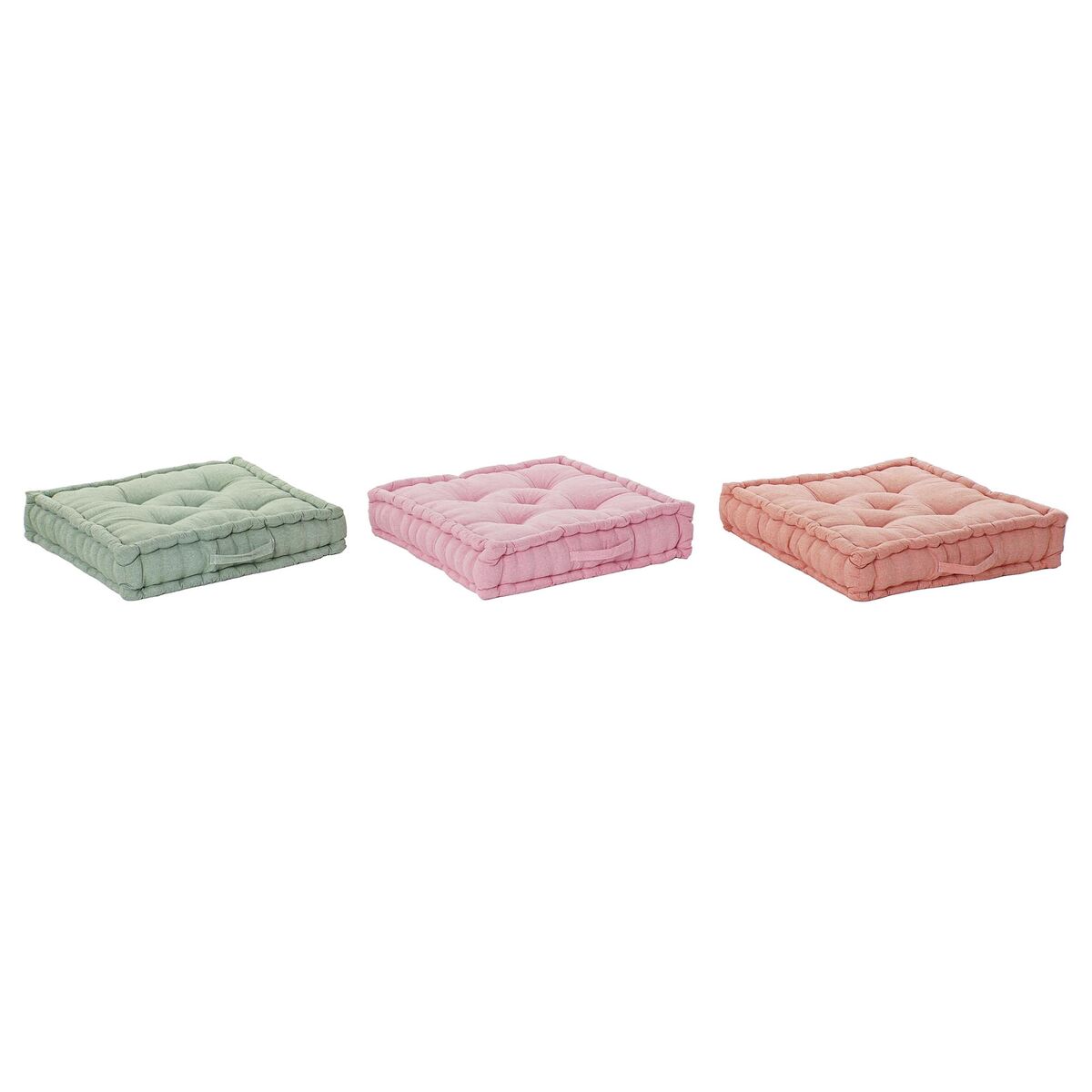 Kudde DKD Home Decor Golv Polyester (60 x 60 x 13 cm) (3 antal)