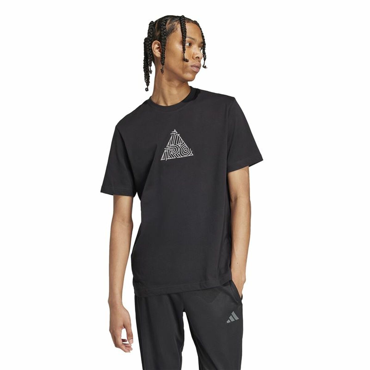 T-shirt med kortärm Herr Adidas House Of Tiro Metallic Graphic Svart - 2