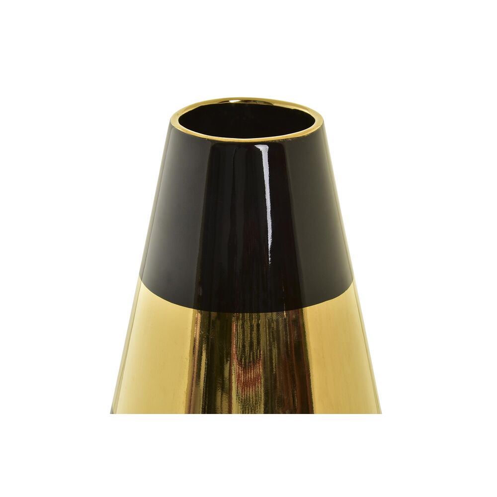 Vas DKD Home Decor Porslin Gyllene Dvobarvna Modern (19 x 19 x 35 cm) - 3