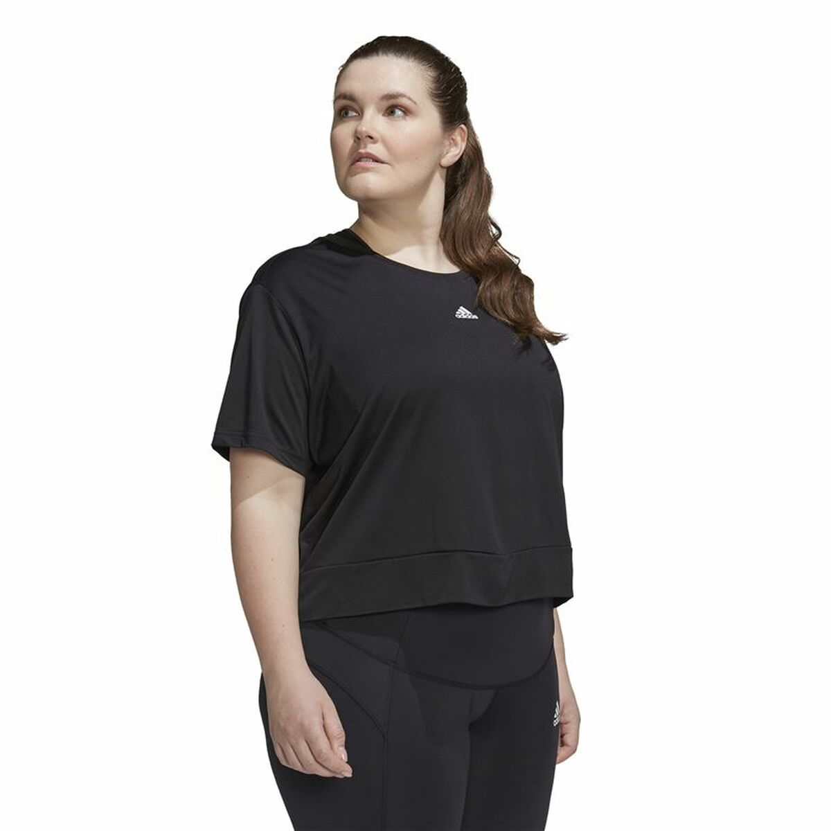 T-shirt med kortärm Dam Adidas AeroReady Studio Loose - 4