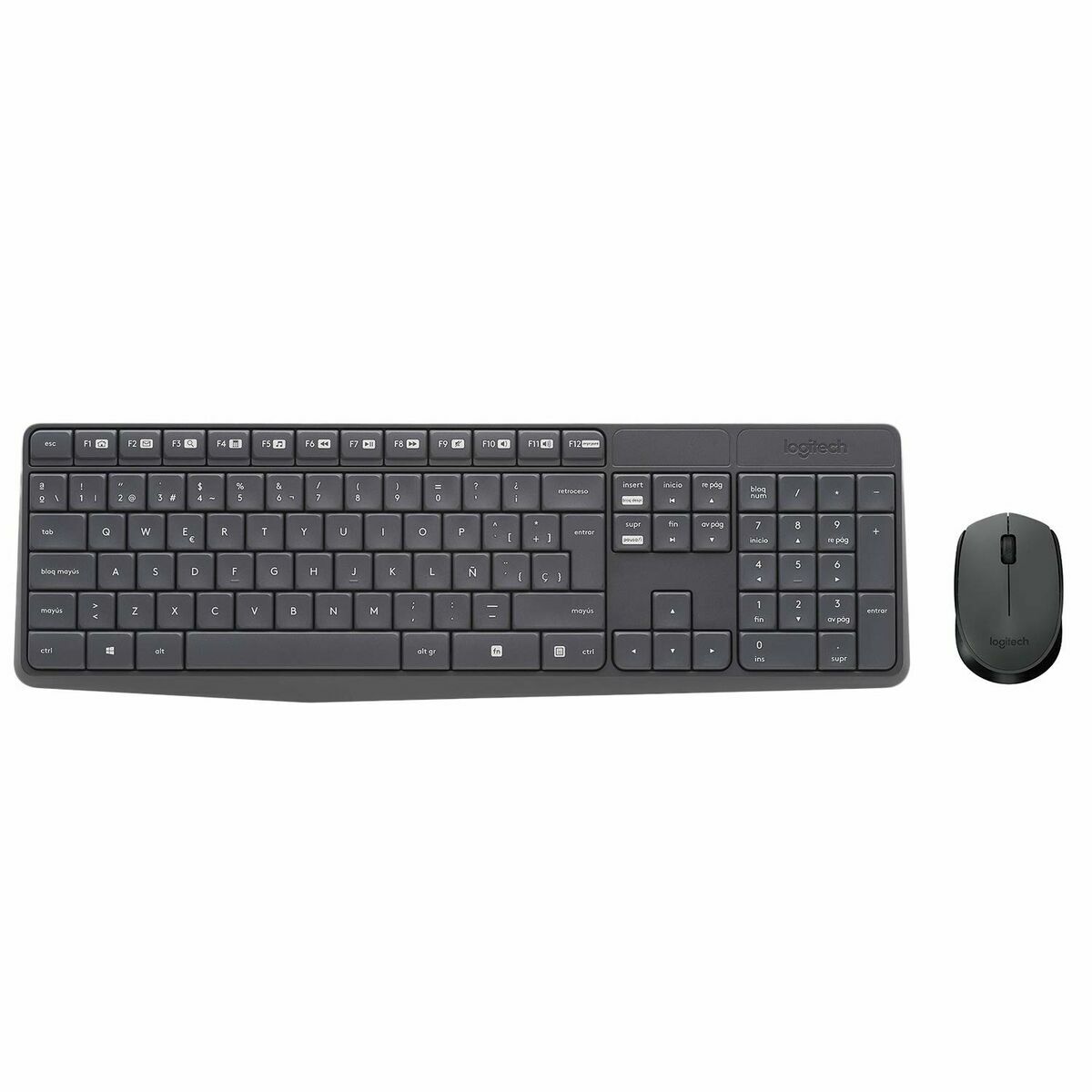 Trådlöst Tangentbord och Mus Logitech 920-007919 Grå Qwerty Spanska QWERTY - 3