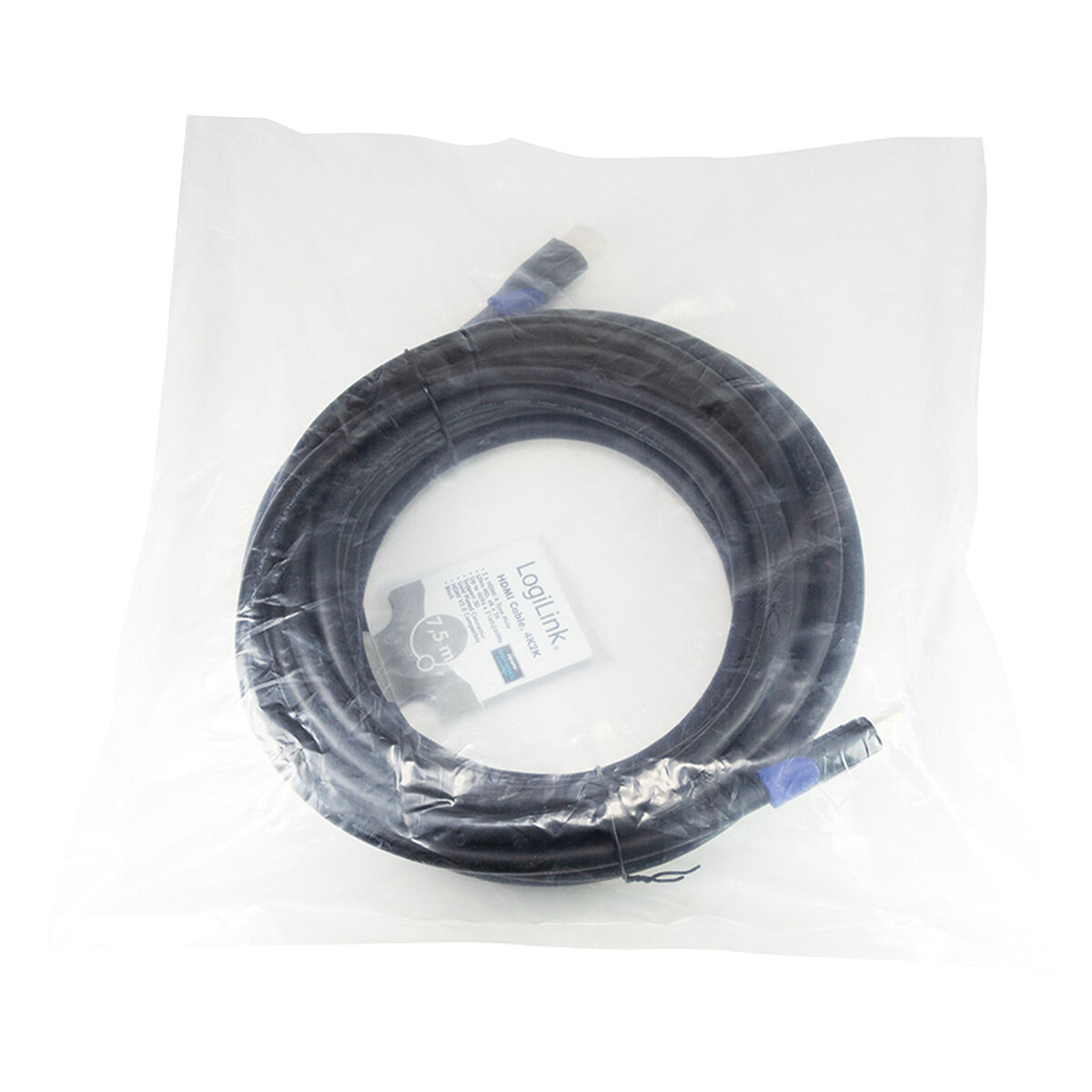 Kabel HDMI LogiLink CH0065 Svart 7,5 m - 12