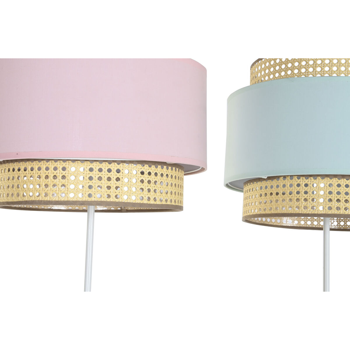 Golvlampa DKD Home Decor 38 x 38 x 154 cm Rosa Metall Grön 220 V 50 W (2 antal) - 2