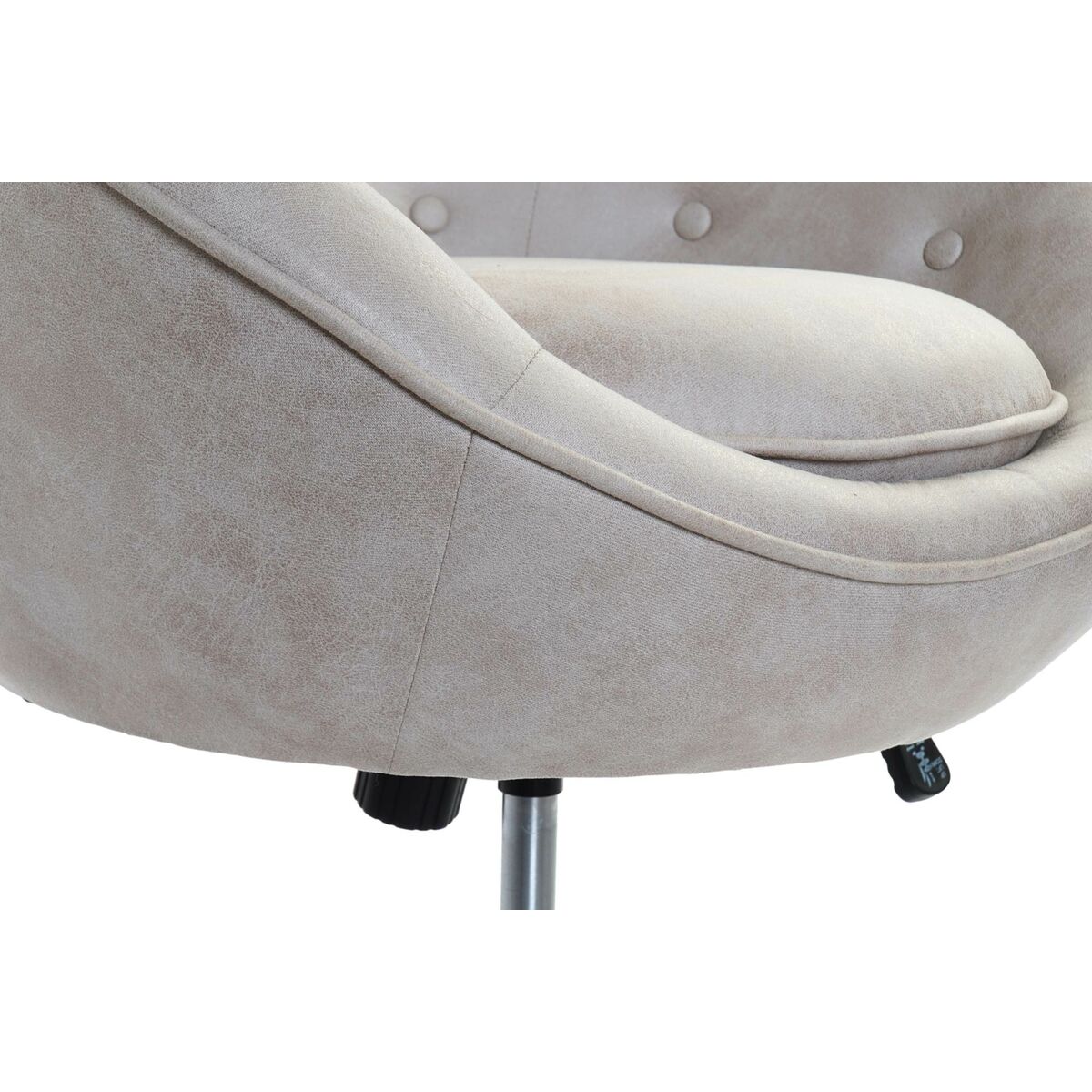 Fåtölj DKD Home Decor 73 x 74 x 113 cm Silvrig Beige Stål - 5
