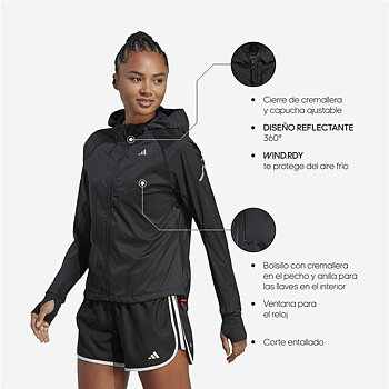 Träningsjacka Adidas Fast Svart