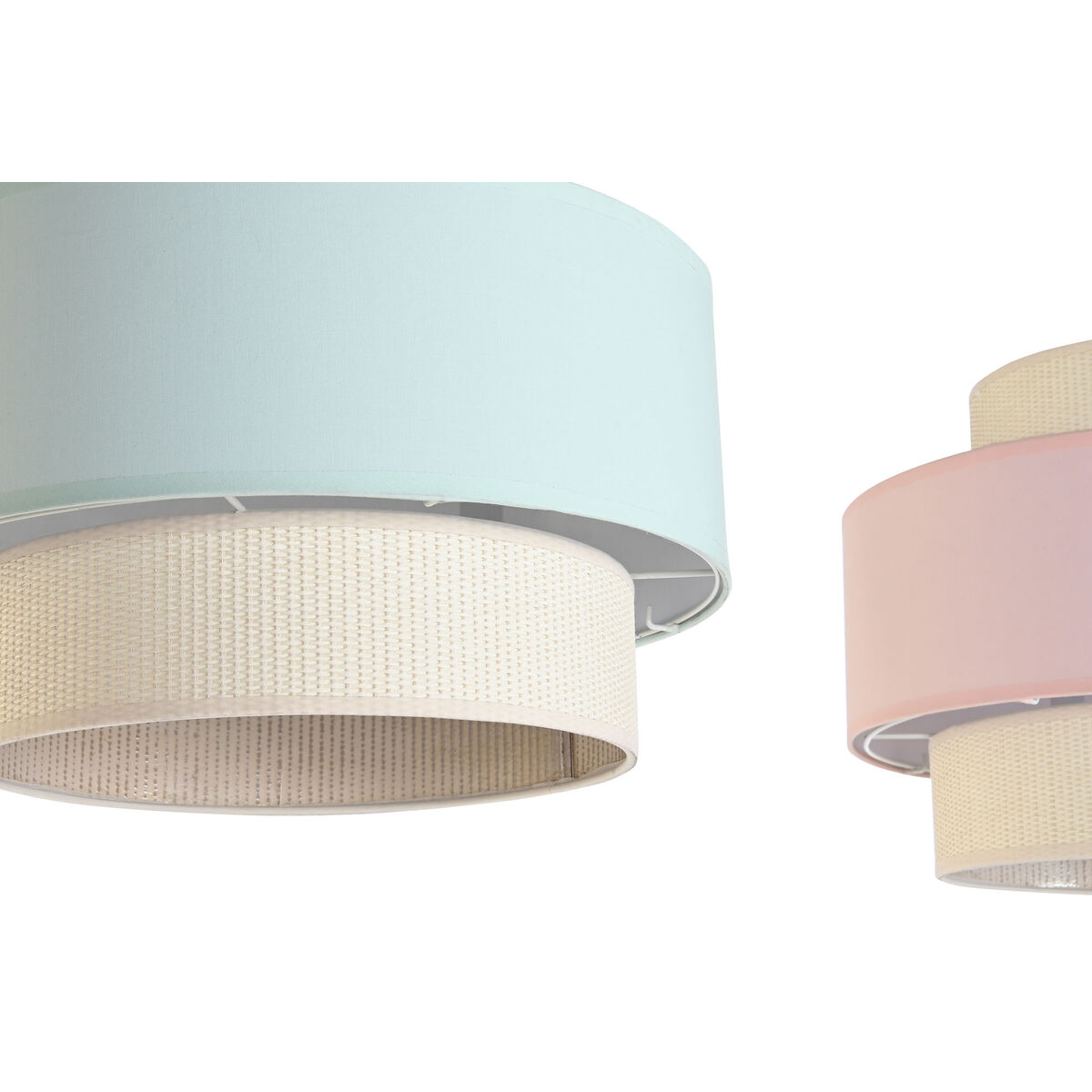 Taklampa DKD Home Decor 40 x 40 x 30 cm Grön Ljusrosa 50 W (2 antal) - 9