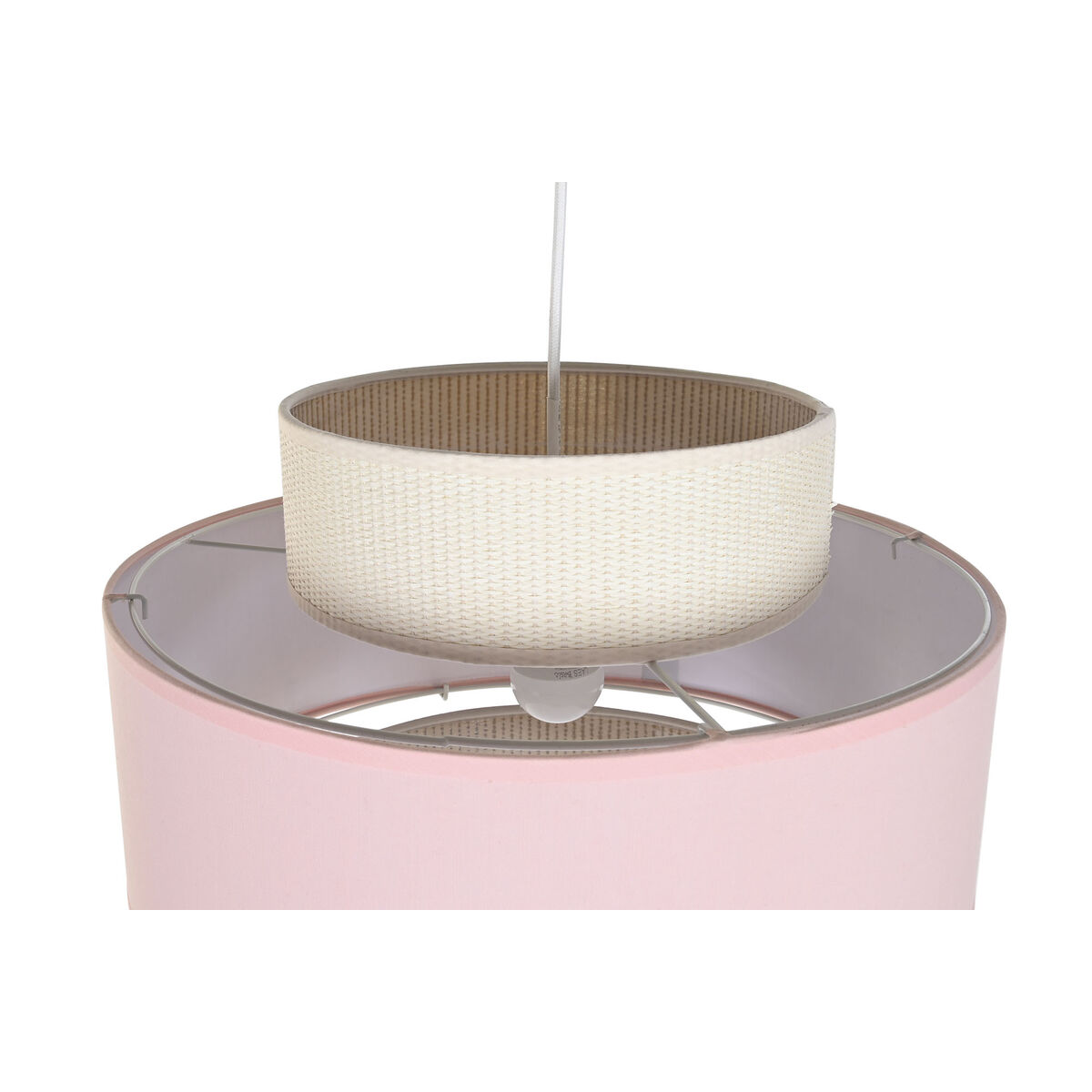 Taklampa DKD Home Decor 40 x 40 x 30 cm Grön Ljusrosa 50 W (2 antal) - 4