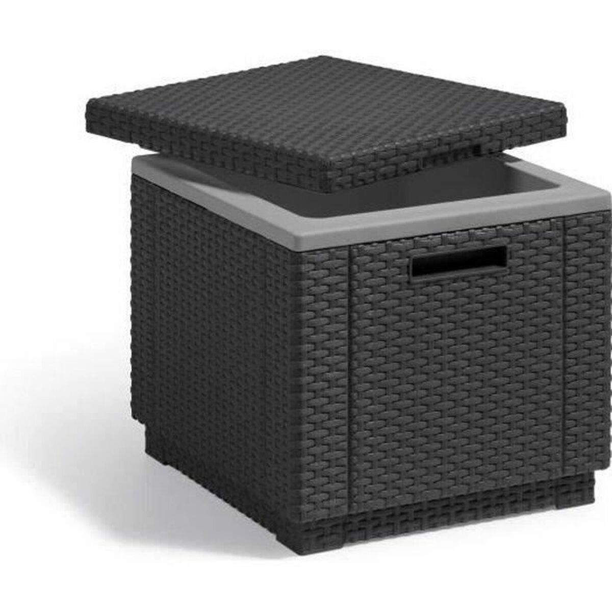 Sidobord Allibert by KETER Ice Cube graphite 42 x 42 x 41 cm Grå - 2