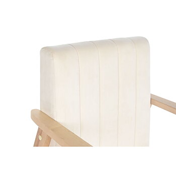 Fåtölj DKD Home Decor Beige Naturell Furu 63 x 68 x 81 cm