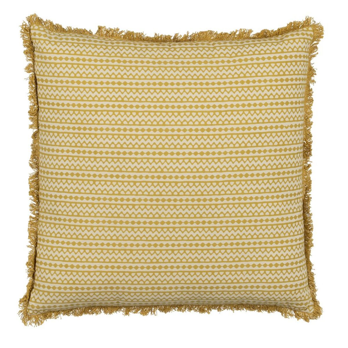 Kudde Bomull Beige Senap 50 x 50 cm