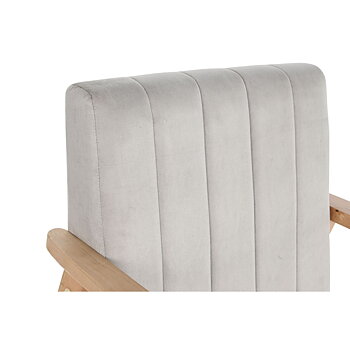 Fåtölj DKD Home Decor 63 x 68 x 81 cm Naturell Grå Beige Furu