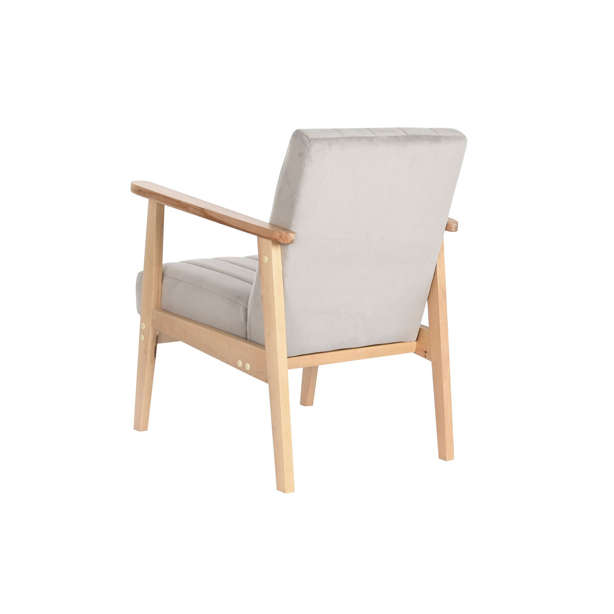 Fåtölj DKD Home Decor 63 x 68 x 81 cm Naturell Grå Beige Furu - 7