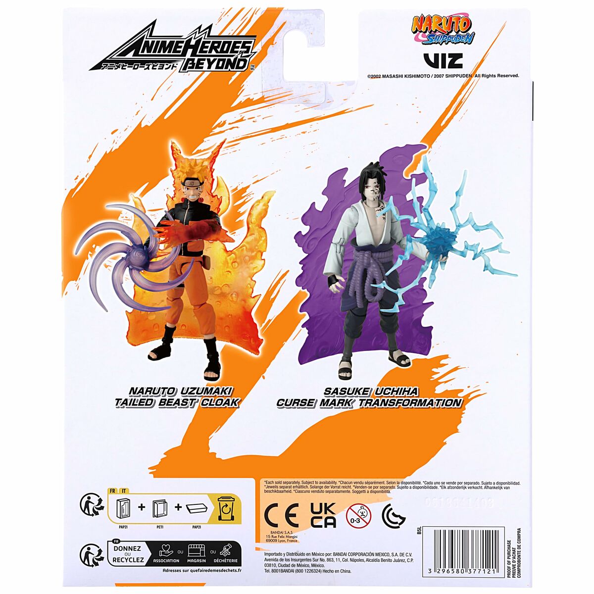 Actionfigurer Naruto Shippuden Bandai Anime Heroes Beyond: Sasuke Uchiha 17 cm - 2