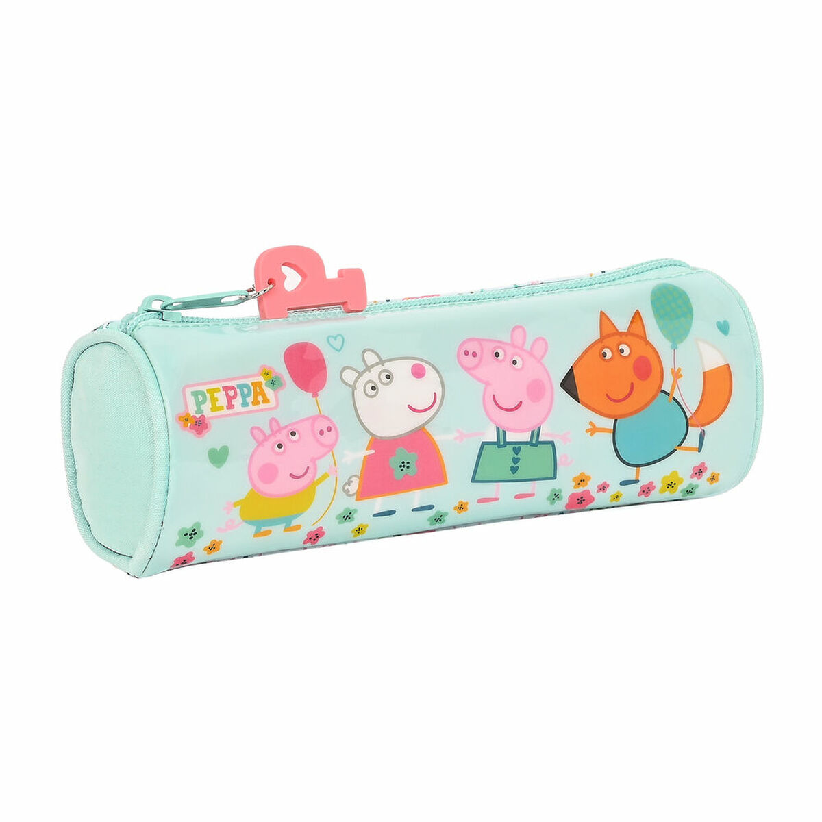 Cylindrisk skolväska Peppa Pig Cosy corner Ljusblå (20 x 7 x 7 cm) - 3