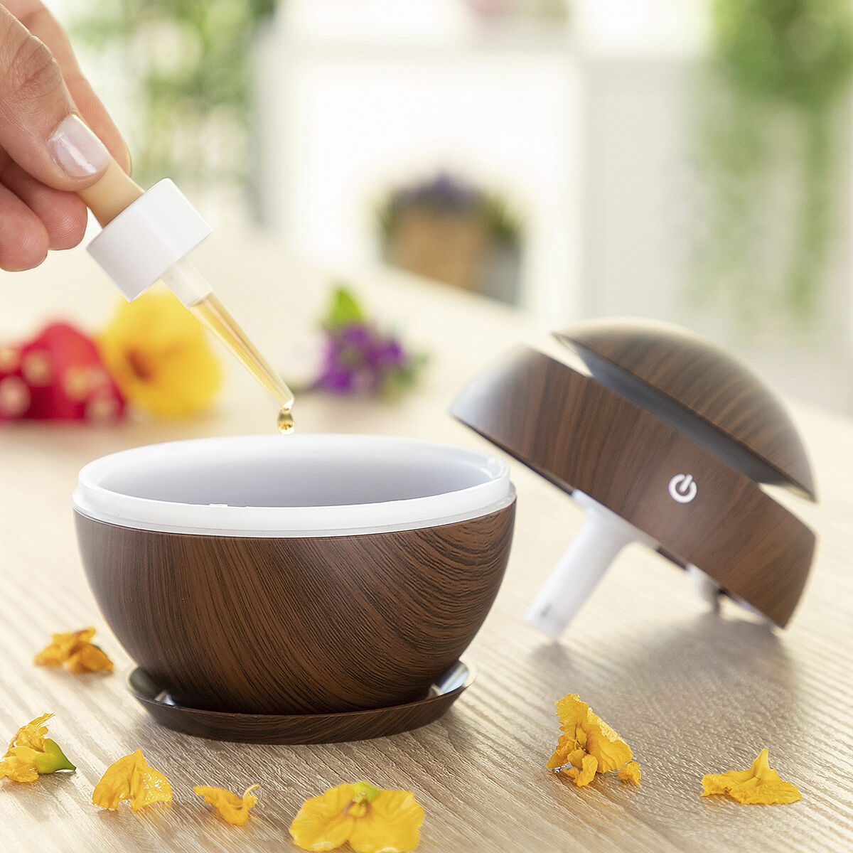 Miniluftfuktare och doftspridare Dark Walnut InnovaGoods - 6