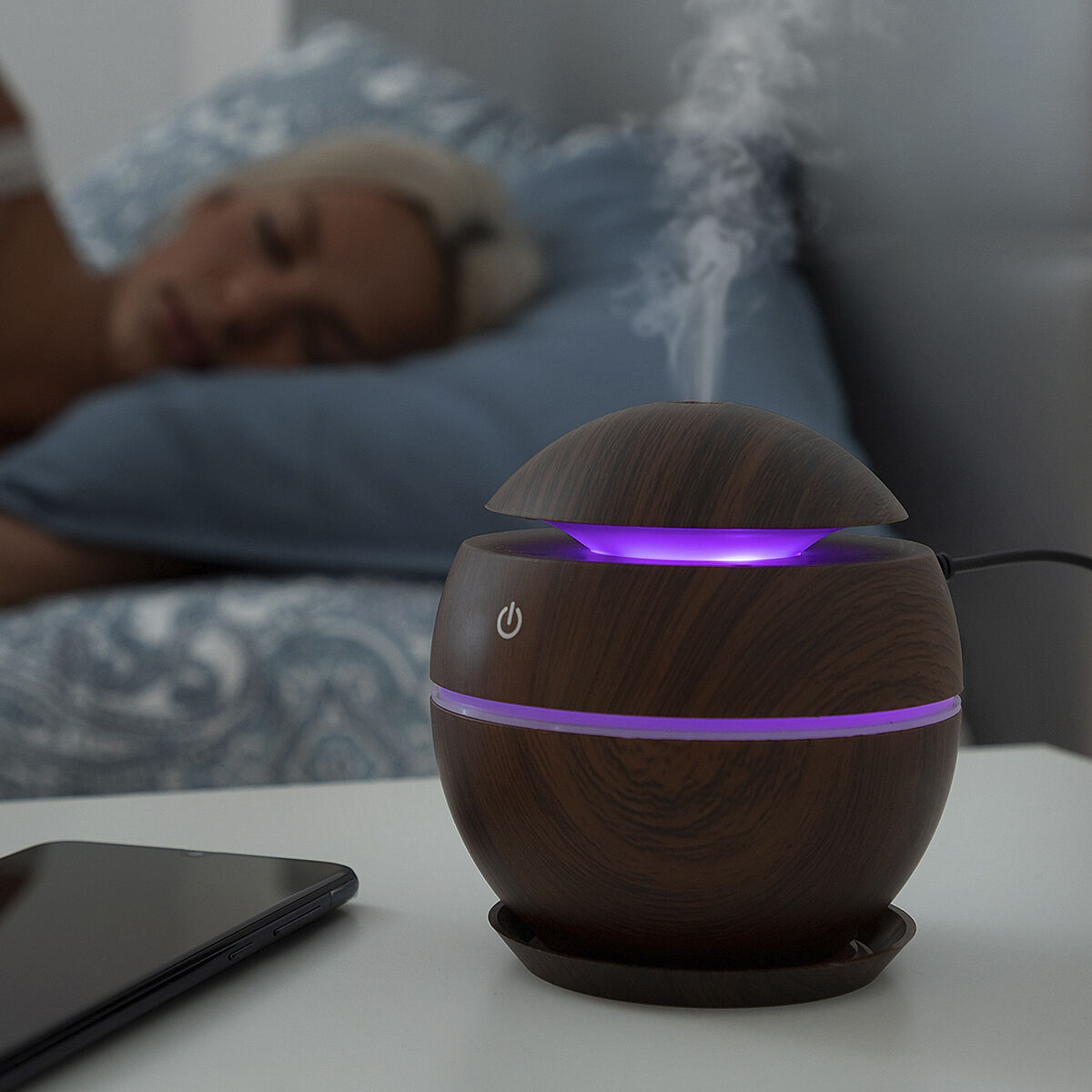 Miniluftfuktare och doftspridare Dark Walnut InnovaGoods - 14
