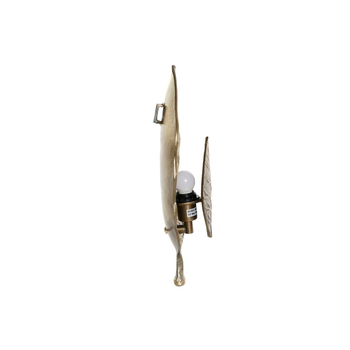 Vägglampa DKD Home Decor 21 x 10 x 46 cm Aluminium Brons 220 V 50 W Löv av en växt - 2
