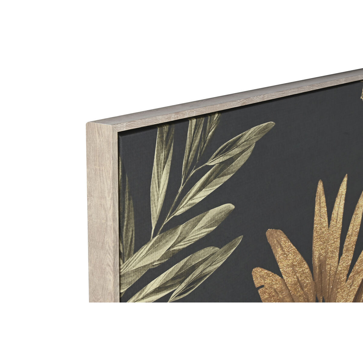 Kanvas Home ESPRIT Svart Grön Gyllene Palmer Tropiskt 103 x 4,5 x 143 cm (2 antal) - 2