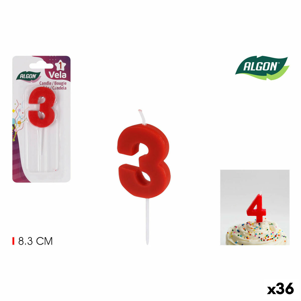 Set med levande ljus Algon (36 antal) - 5