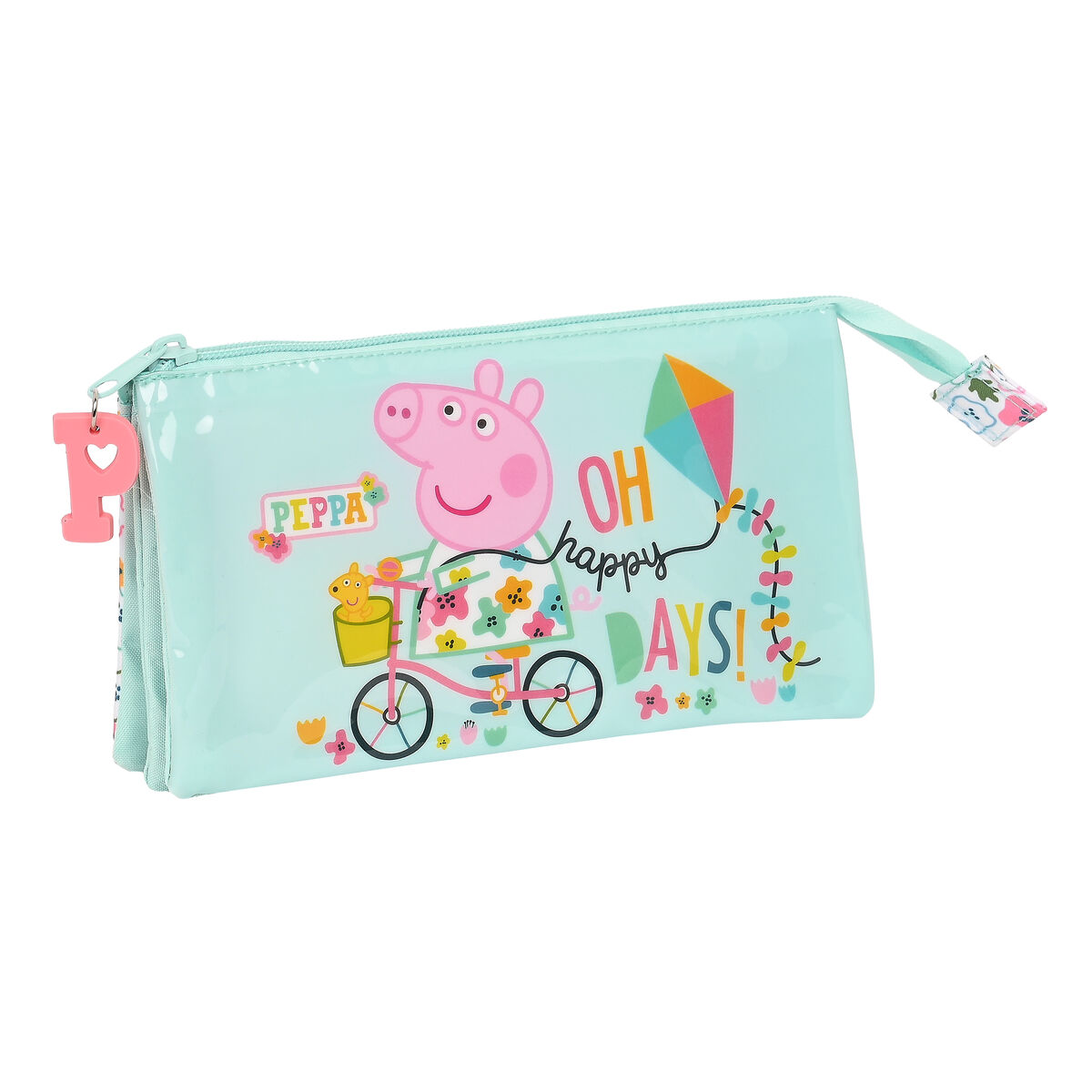 Tredubbel Carry-all Peppa Pig Cosy corner Ljusblå (22 x 12 x 3 cm) - 4