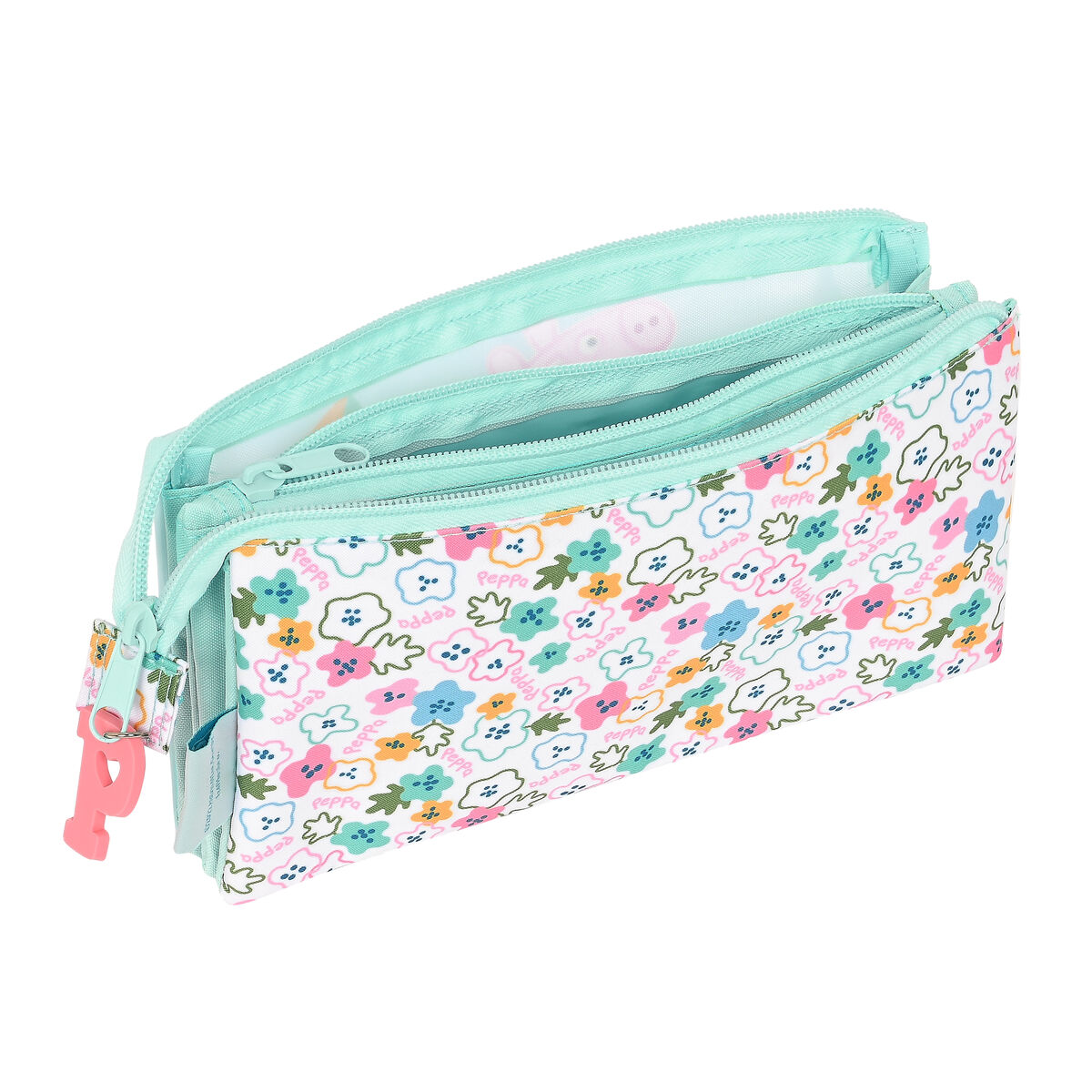Tredubbel Carry-all Peppa Pig Cosy corner Ljusblå (22 x 12 x 3 cm) - 6