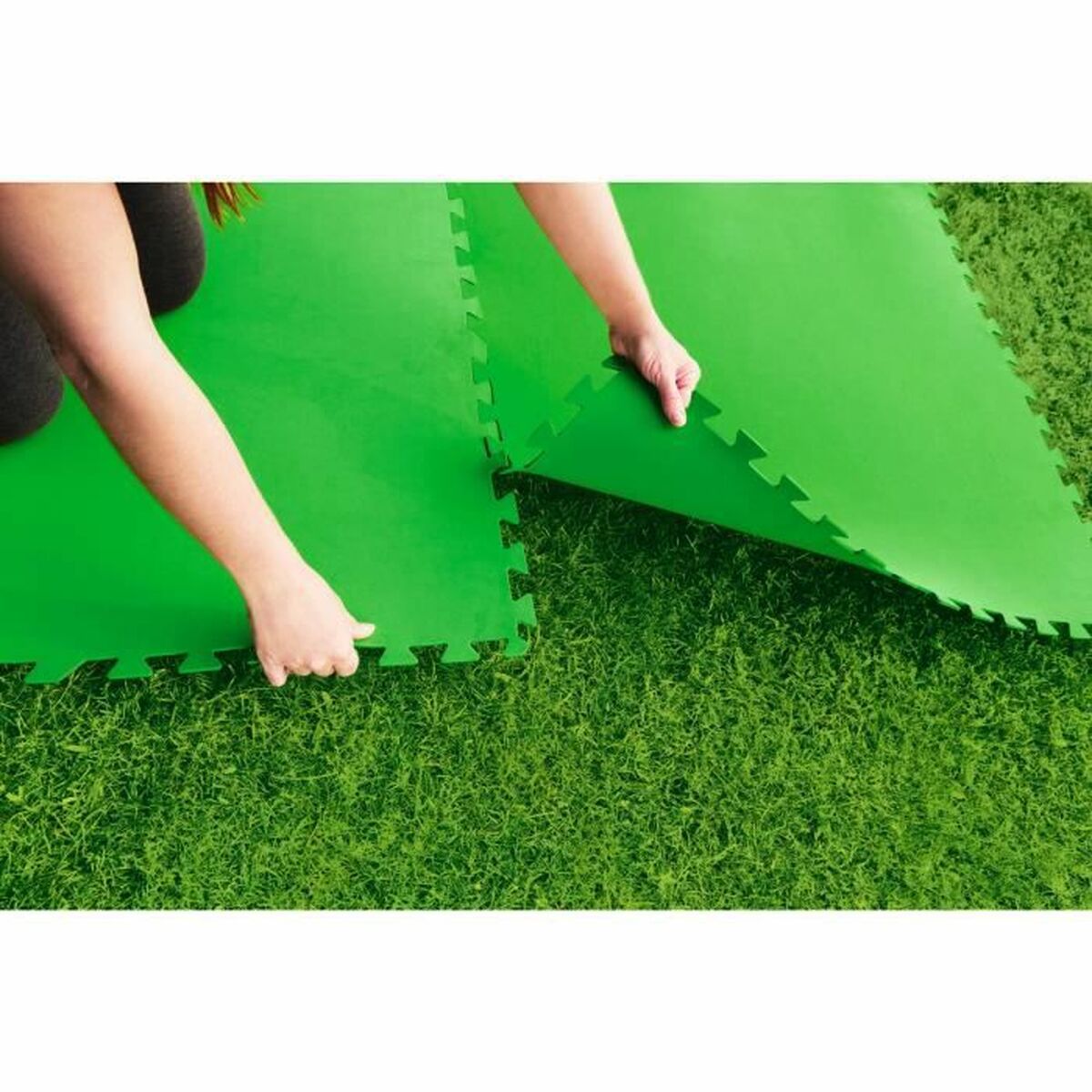 Bestway Pool Foam Golv Grön 9 bitar 78x78 cm Trädgård 58636 - 3