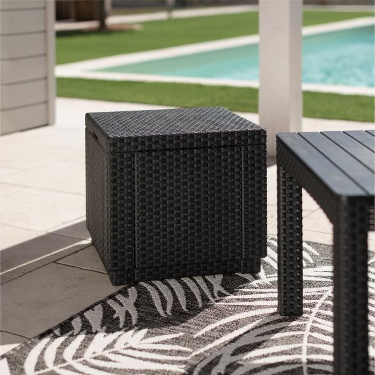 Sidobord Allibert by KETER Svart polypropen (42 x 42 x 39 cm) - 4