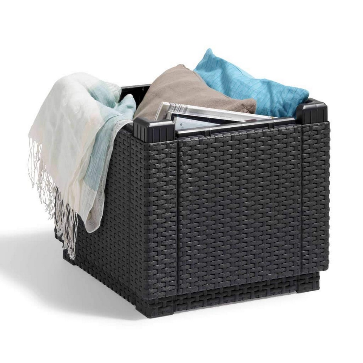 Sidobord Allibert by KETER Svart polypropen (42 x 42 x 39 cm) - 3