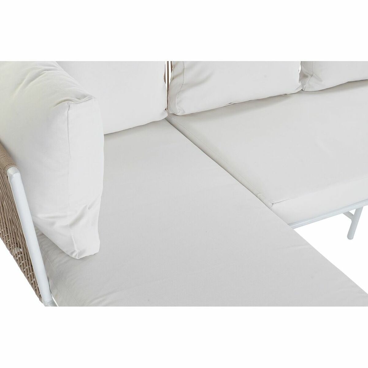 Trädgårdssoffa DKD Home Decor Beige Aluminium Snöre 196 x 75 x 68,5 cm - 14