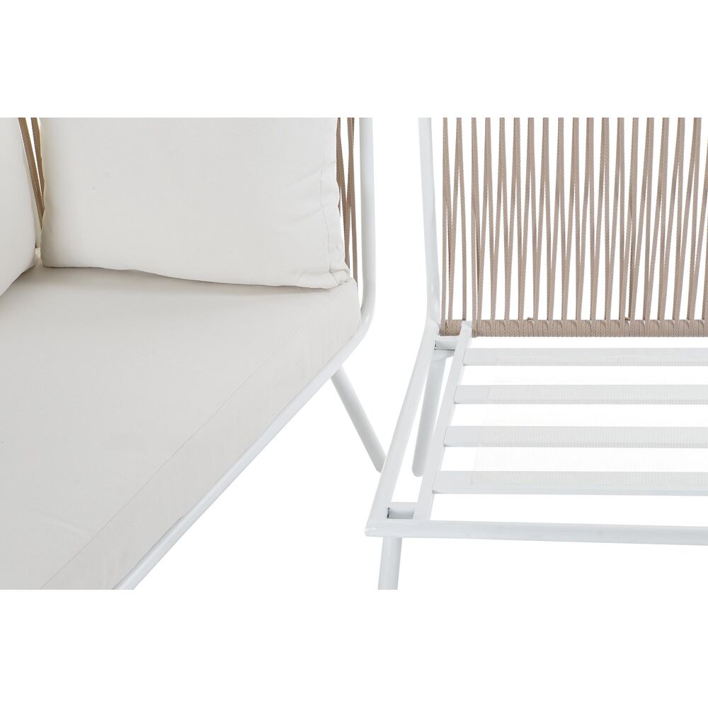 Trädgårdssoffa DKD Home Decor Beige Aluminium Snöre 196 x 75 x 68,5 cm - 4