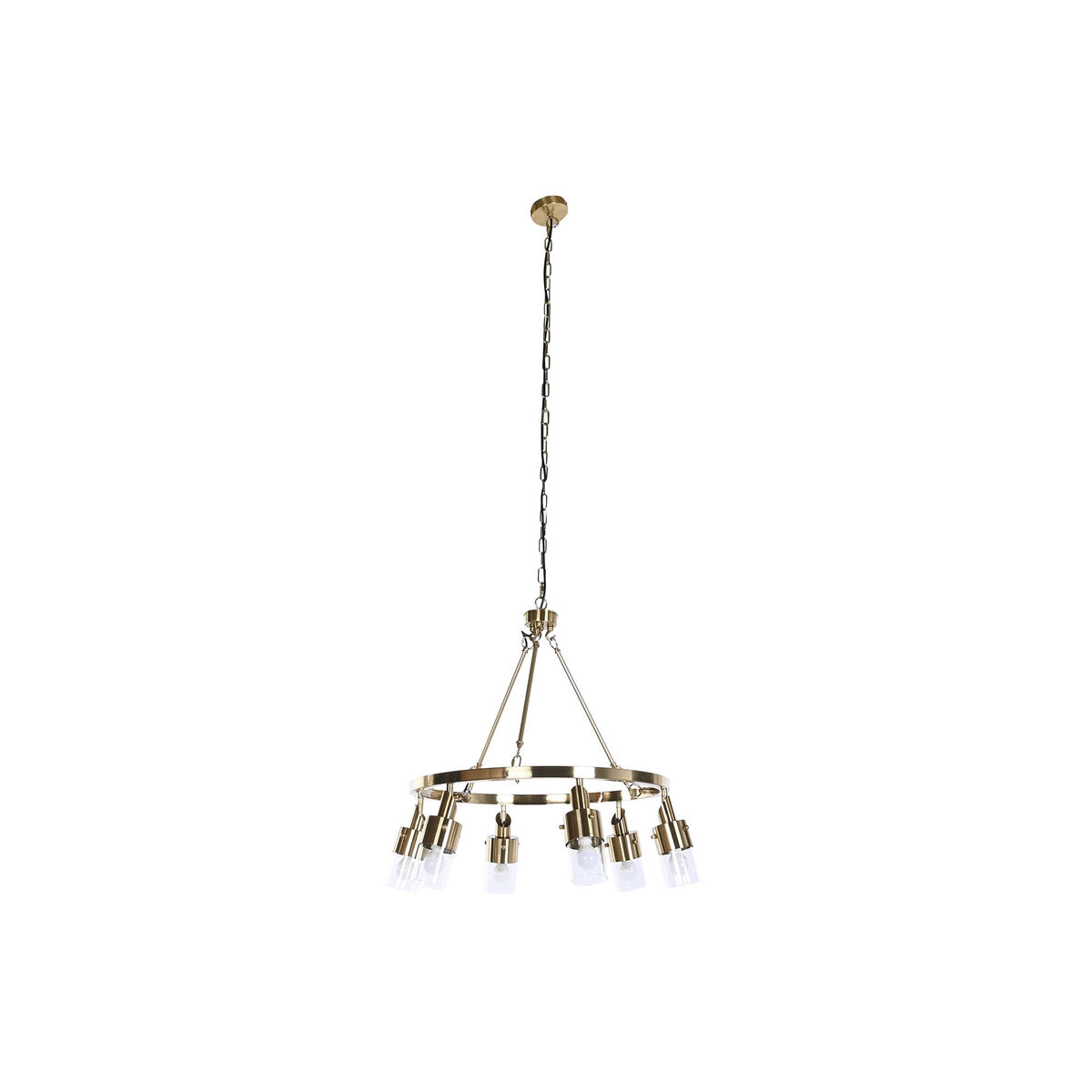Taklampa DKD Home Decor 66 x 66 x 60 cm Glas Gyllene Metall 40 W - 8