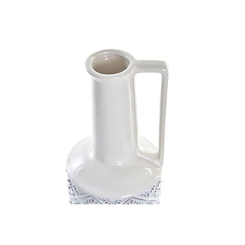 Vas DKD Home Decor 14 x 14 x 45 cm Porslin Blå Vit Medelhavs