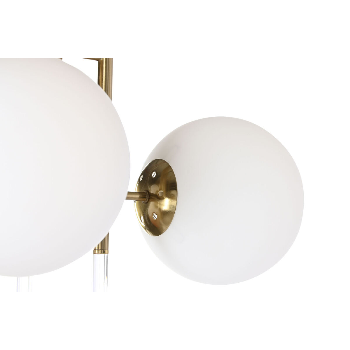 Taklampa DKD Home Decor 64 x 64 x 64 cm Glas Gyllene Metall Vit 50 W - 4