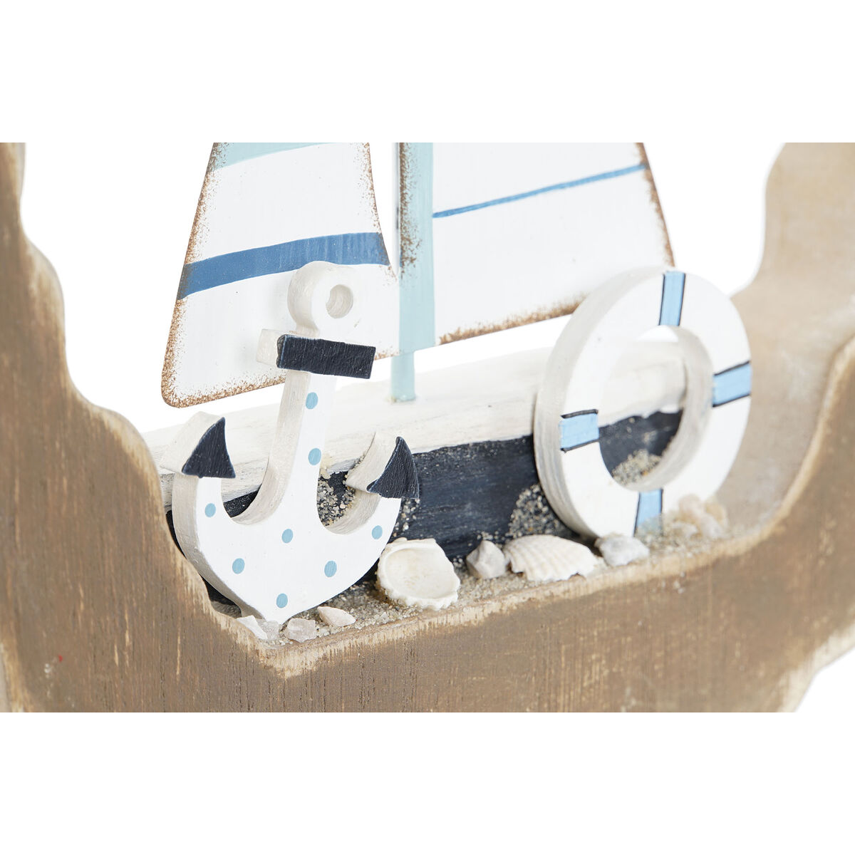 Prydnadsfigur Home ESPRIT Blå Vit Röd Naturell 20 x 2,5 x 20 cm (2 antal) - 3