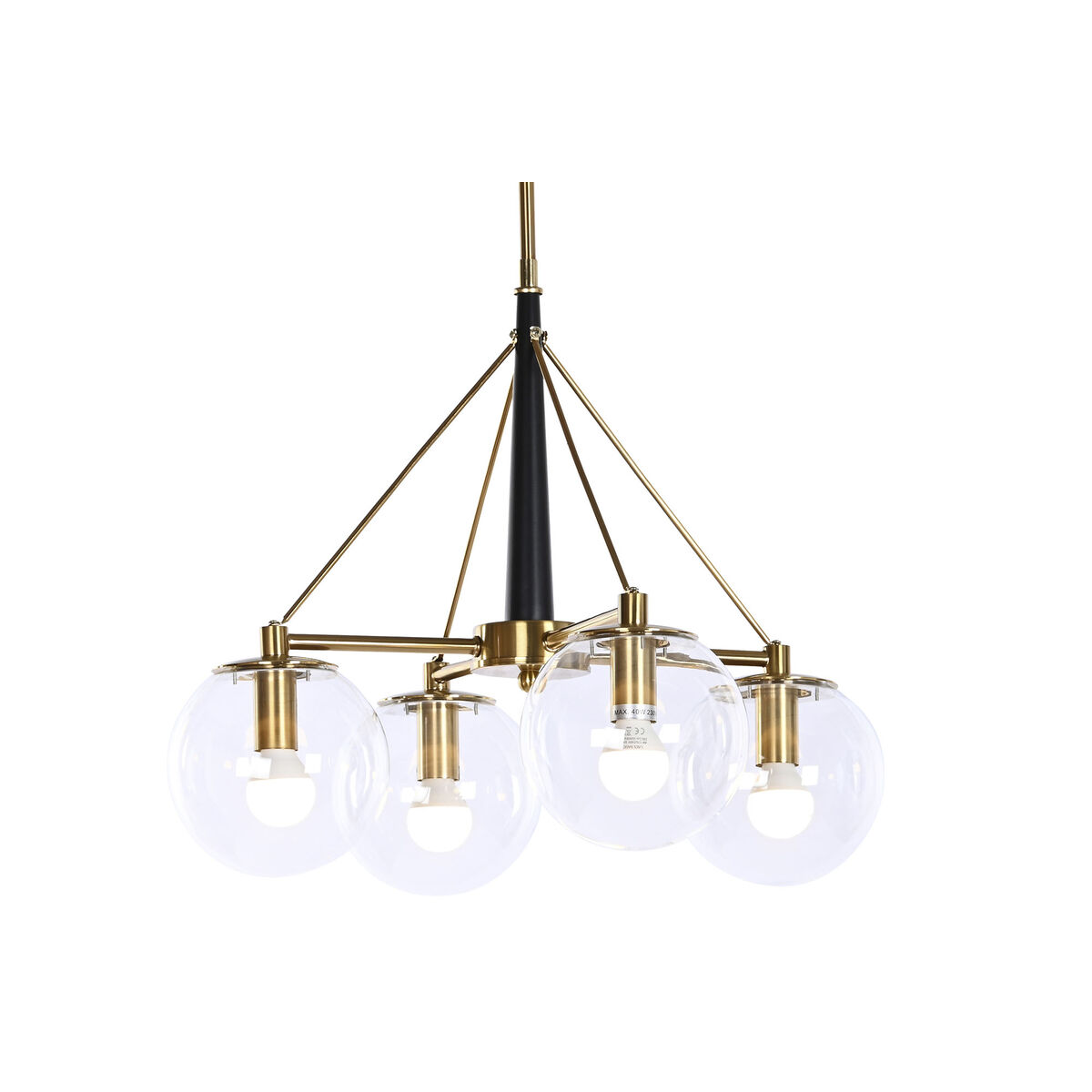 Taklampa DKD Home Decor 50 x 50 x 144 cm Glas Gyllene Metall 50 W - 6