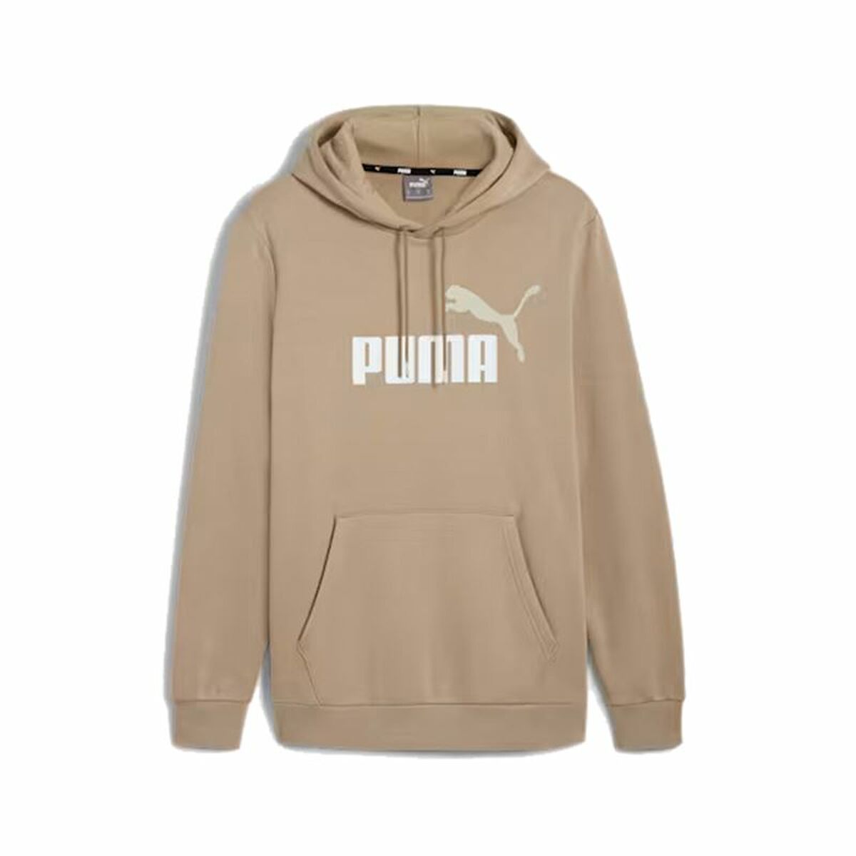 Tröja med huva Herr Puma Essentials+ 2 Col Big Logo Fl Brun