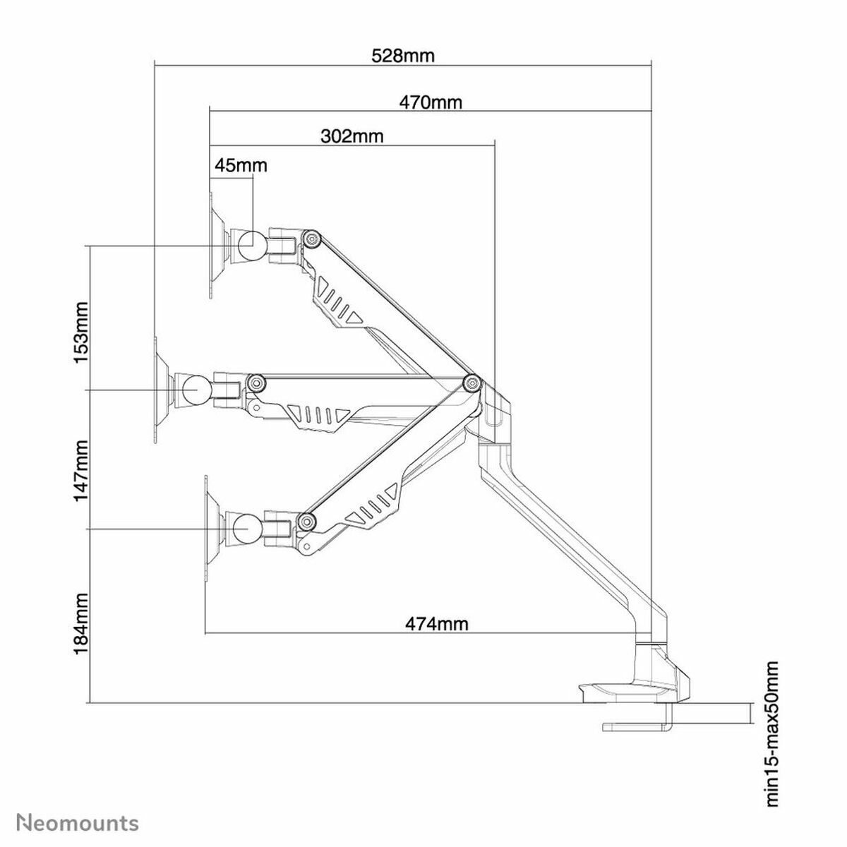 Bordfäste för Skärm Neomounts FPMA-D750WHITE - 5