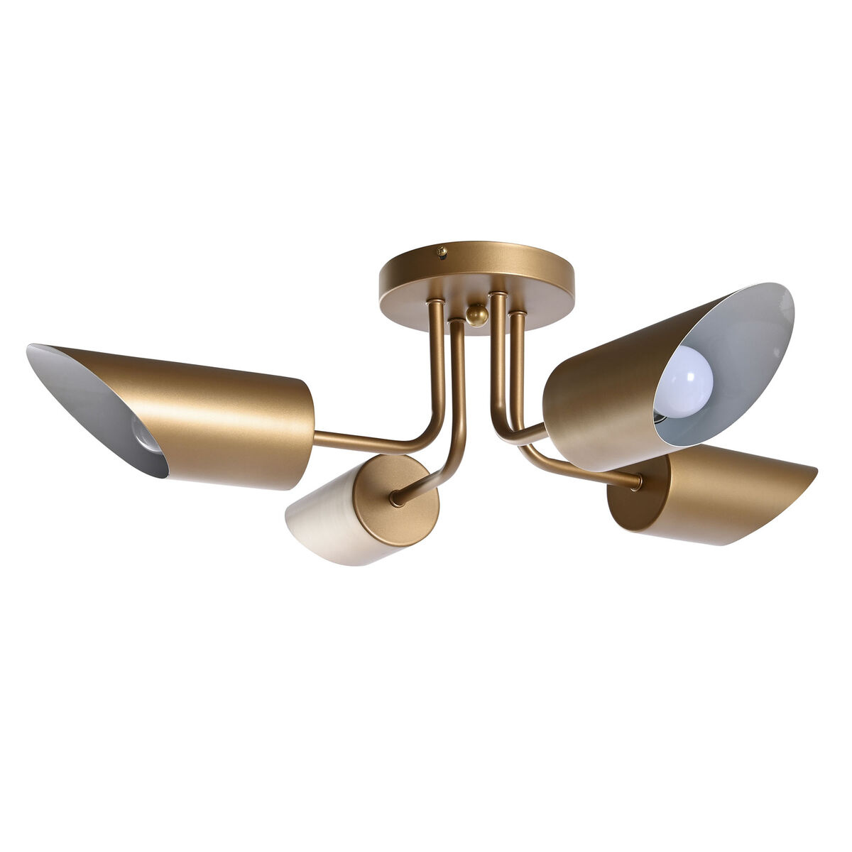 Taklampa DKD Home Decor Gyllene Metall 50 W 70 x 70 x 20 cm - 5