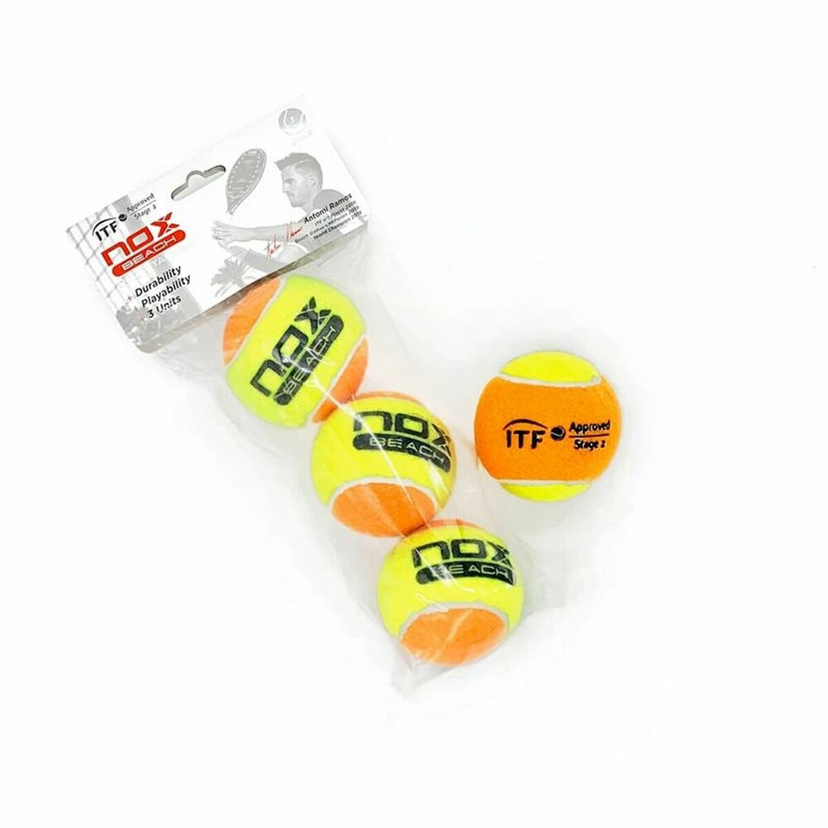 Tennisbollar Nox 3 Pro Titanium Beach YW Gul