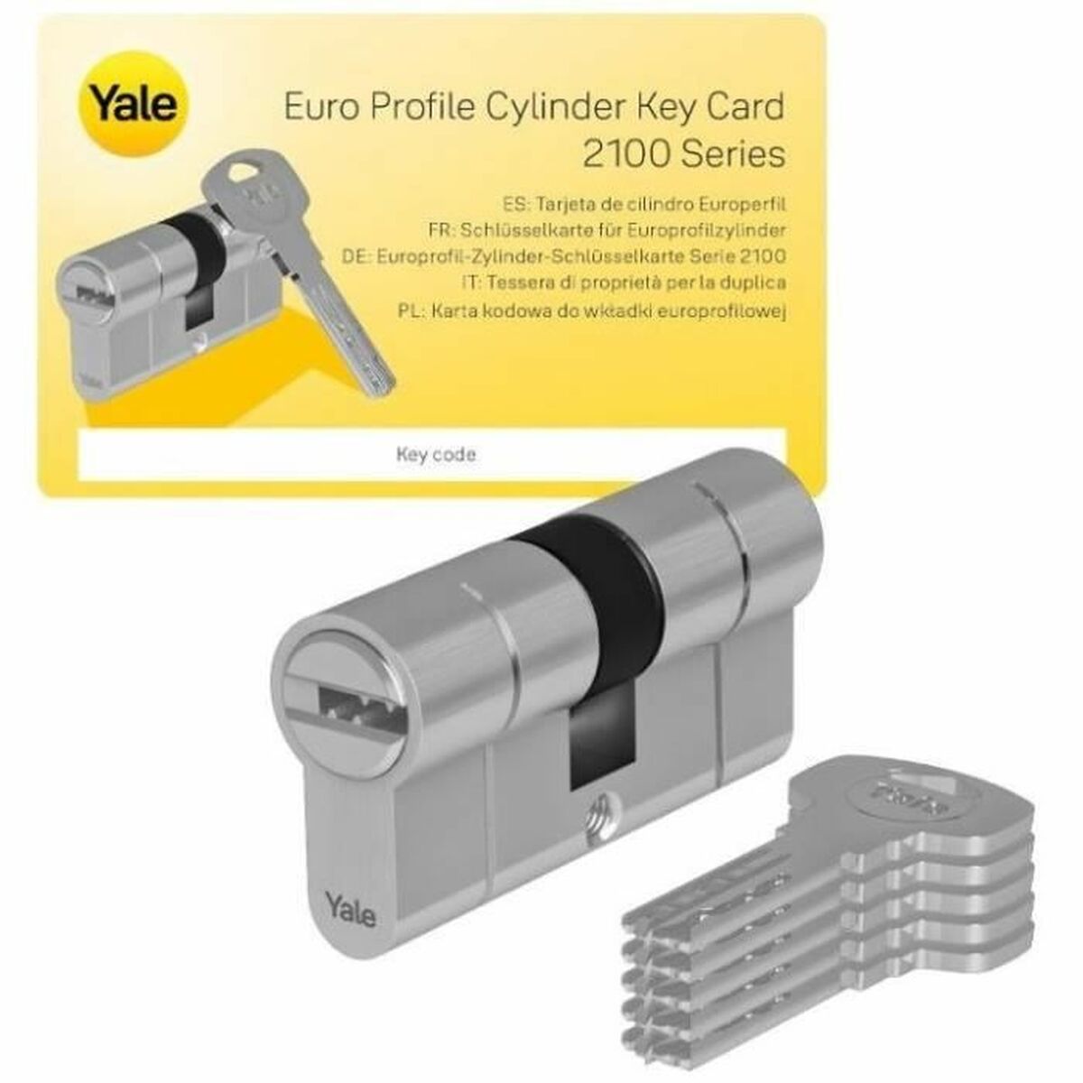 Säkerhetscylinder Yale YC2100 40 x 50 mm Mässing - 2