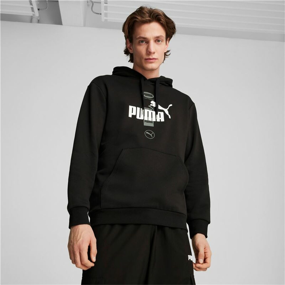 Tröja med huva Herr Puma Puma Power Graphic Svart - 3