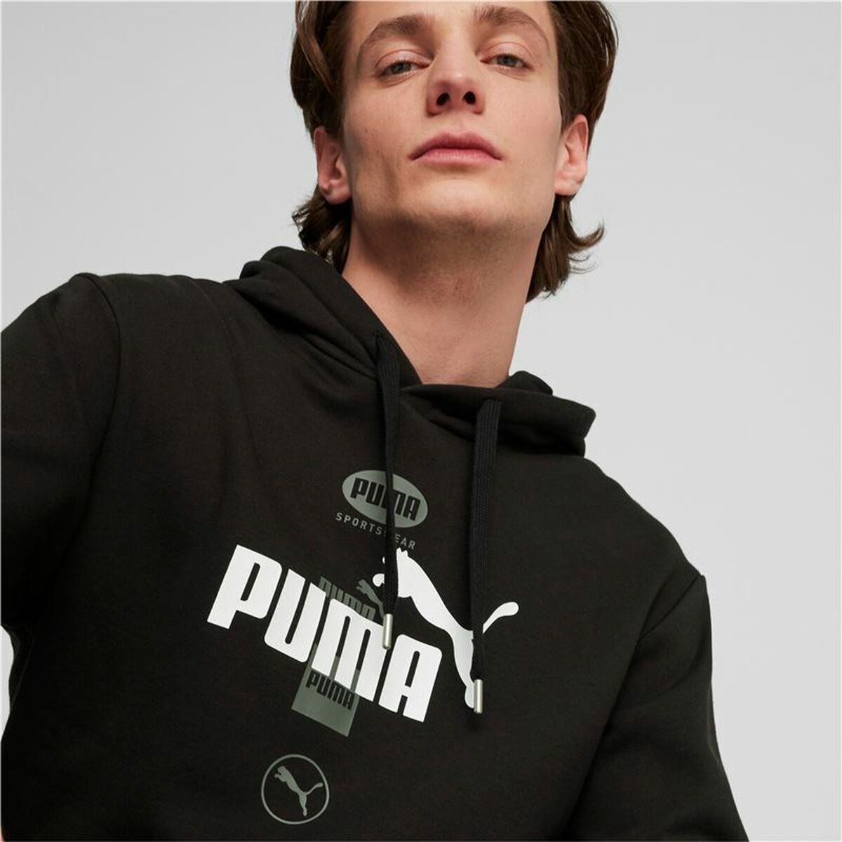 Tröja med huva Herr Puma Puma Power Graphic Svart - 6
