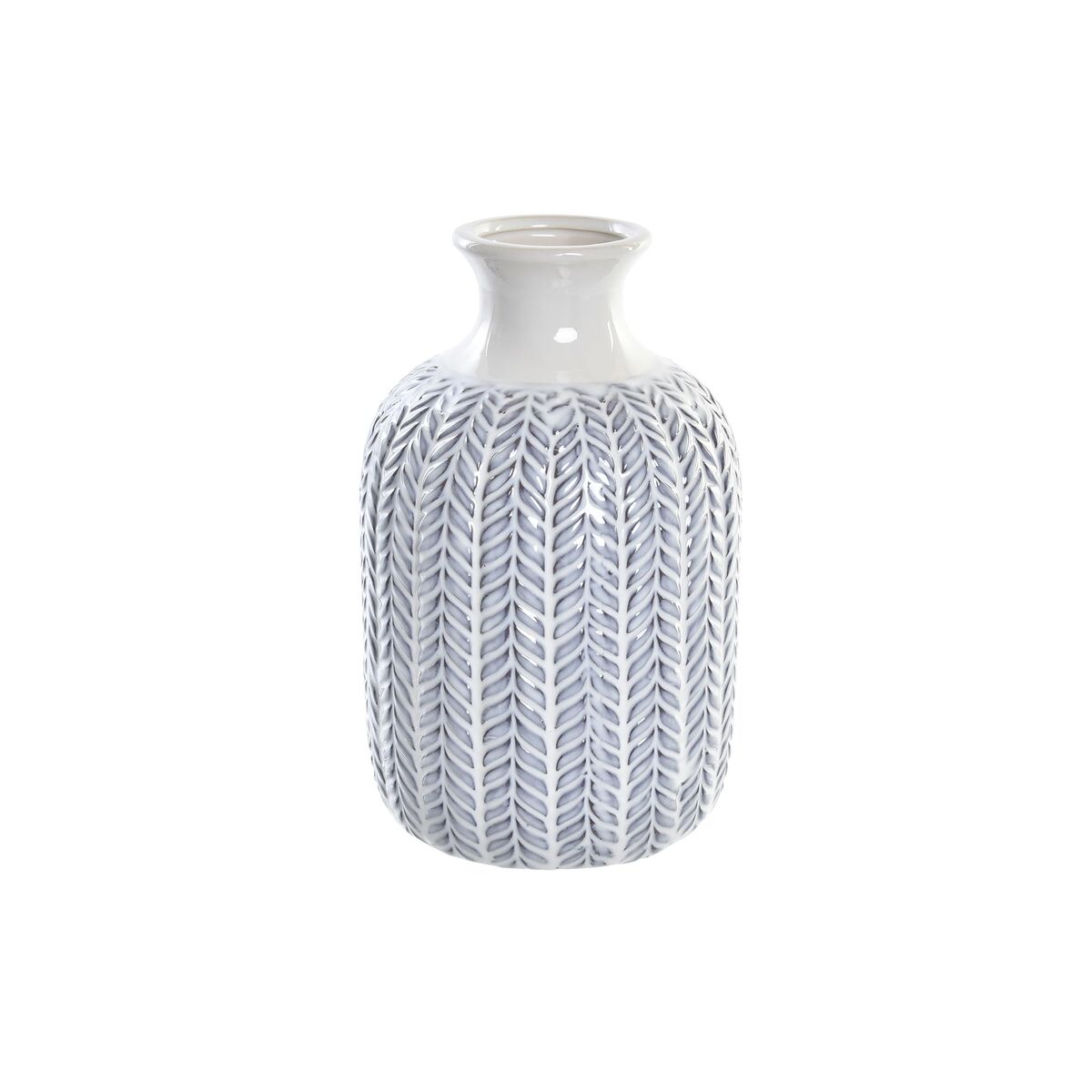 Vas DKD Home Decor Blå Vit Porslin Medelhavs 16 x 16 x 25 cm