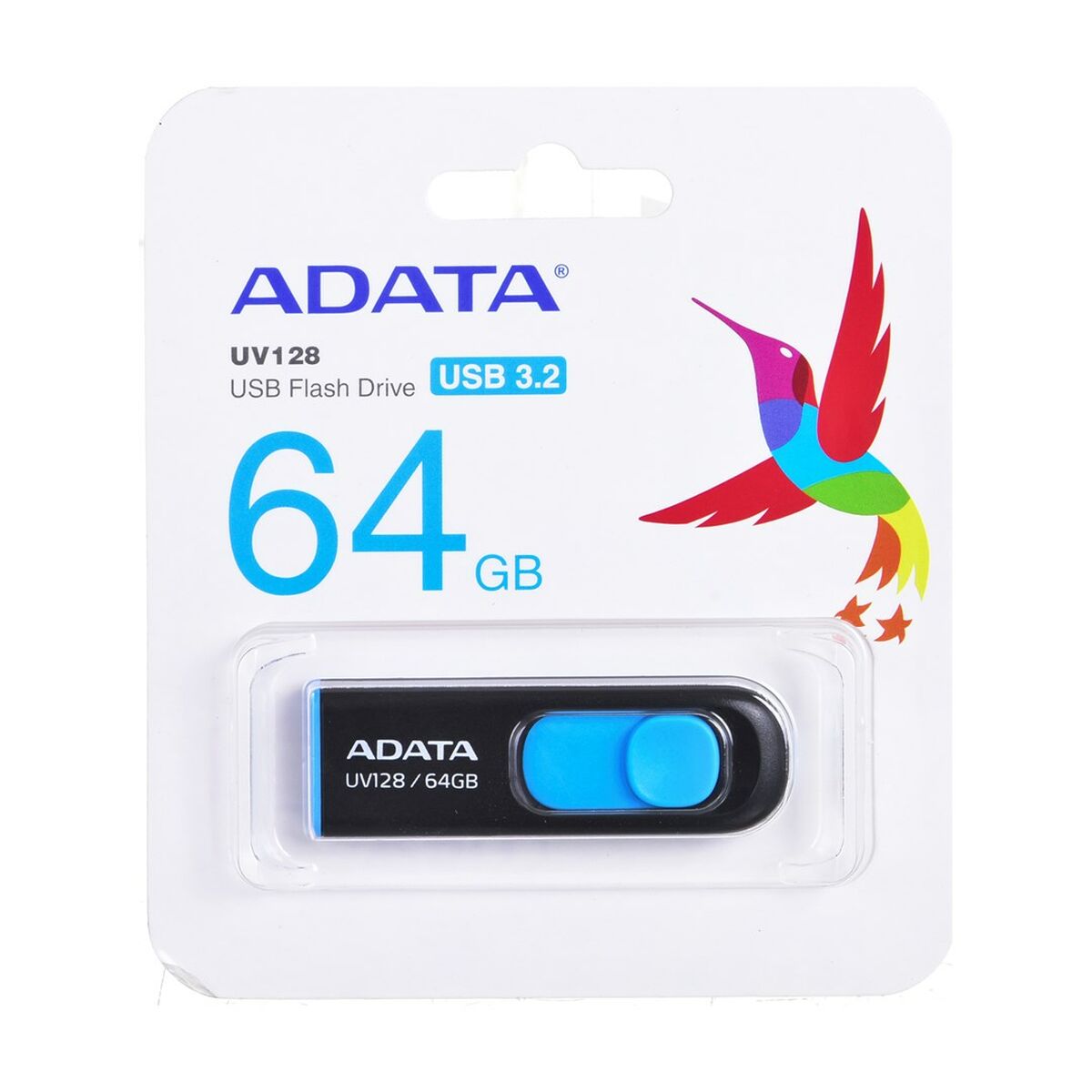 USB-minne Adata 64GB DashDrive UV128 Blå Svart 64 GB - 2