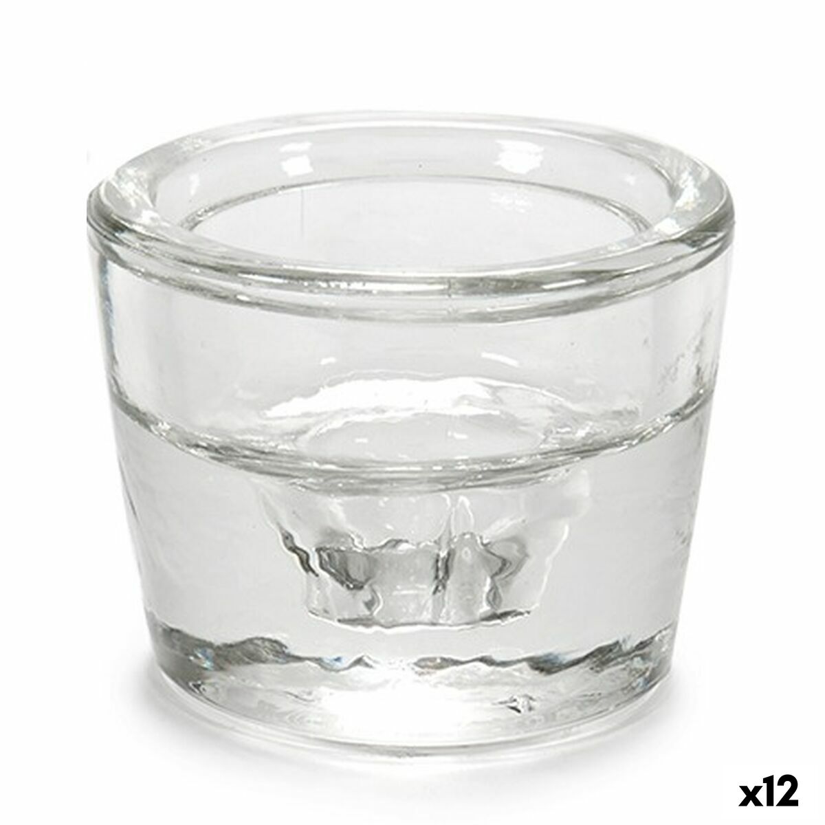Ljusstakar Gift Decor Transparent Glas 6 x 4,3 x 6 cm (12 antal)