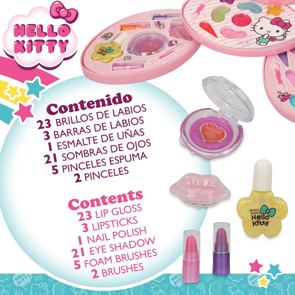 Sminkset för barn Hello Kitty 15,5 x 7 x 10,5 cm 6 antal - 4