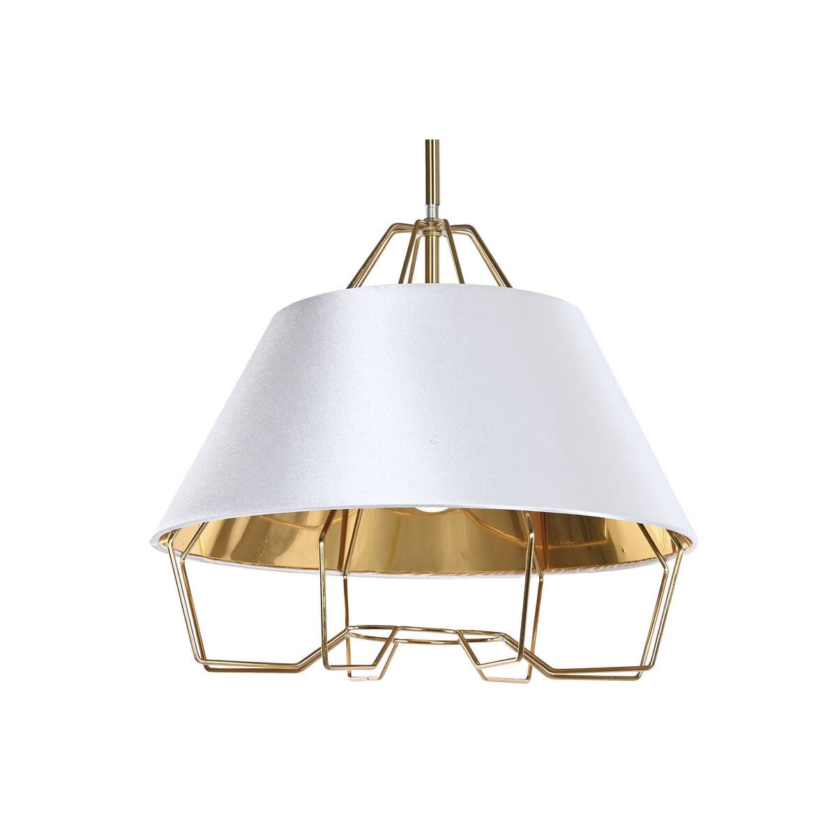 Taklampa DKD Home Decor Vit Gyllene PVC Metall 50 W 38 x 38 x 32 cm - 3