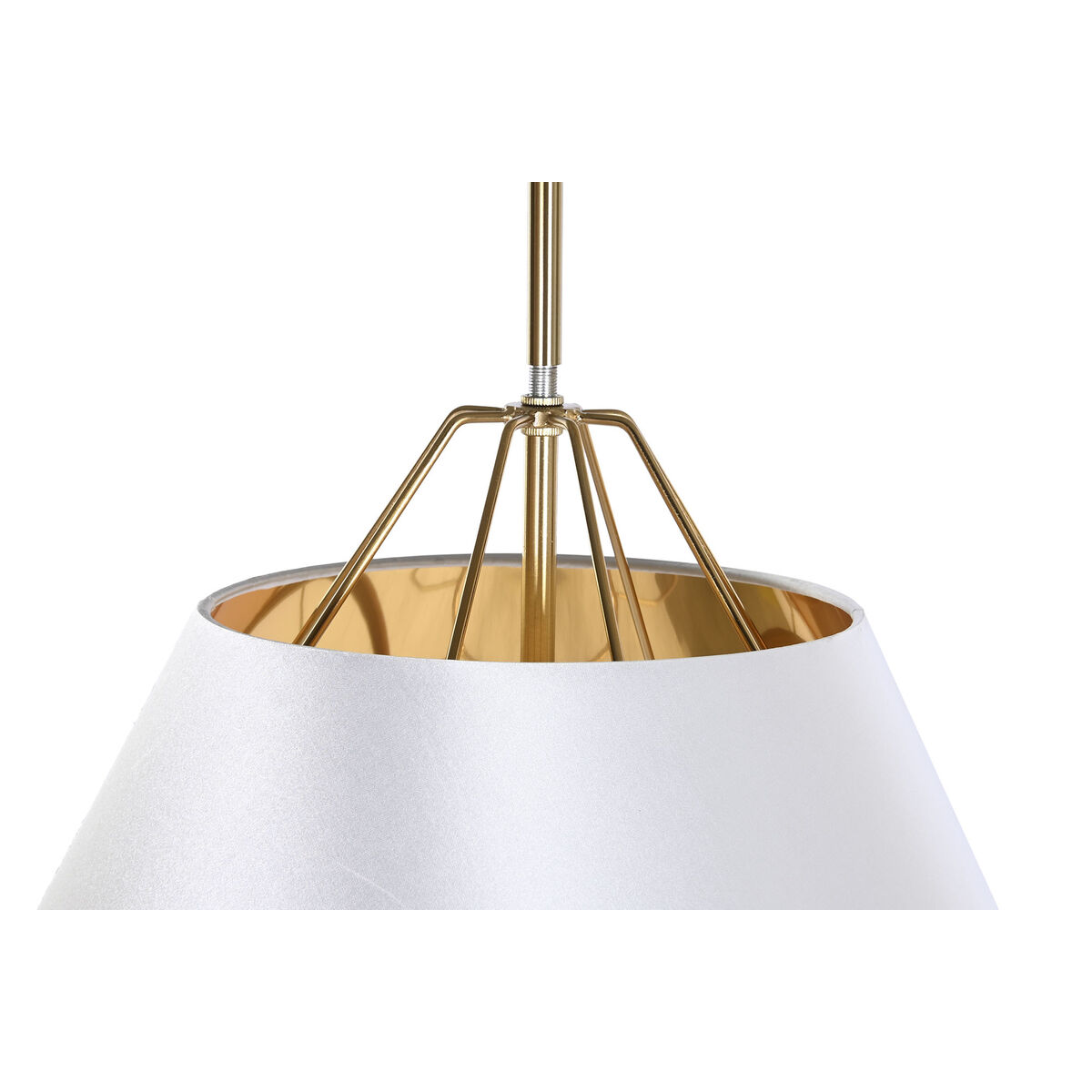 Taklampa DKD Home Decor Vit Gyllene PVC Metall 50 W 38 x 38 x 32 cm - 5
