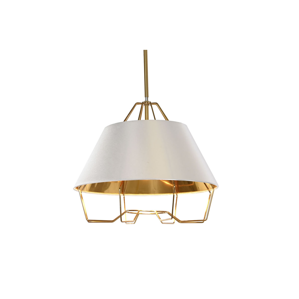 Taklampa DKD Home Decor Vit Gyllene PVC Metall 50 W 38 x 38 x 32 cm - 2