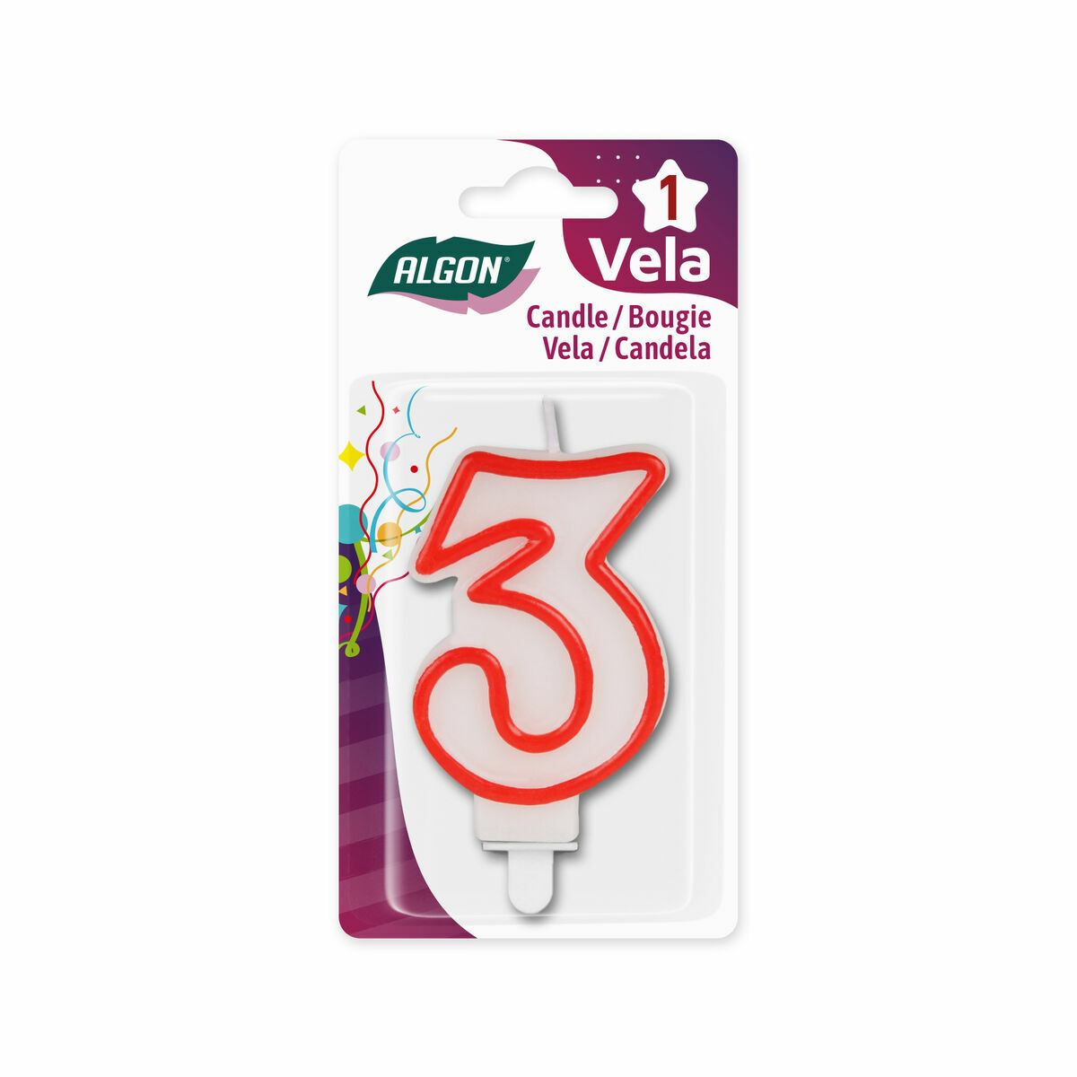 Set med levande ljus Algon Röd (36 antal) - 7